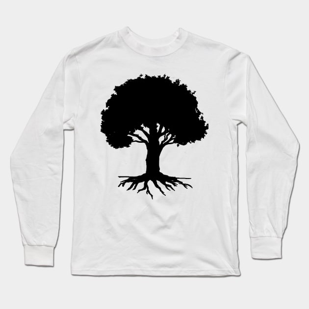 Tree,Well Rooted Long Sleeve T-Shirt by sketchbooksage